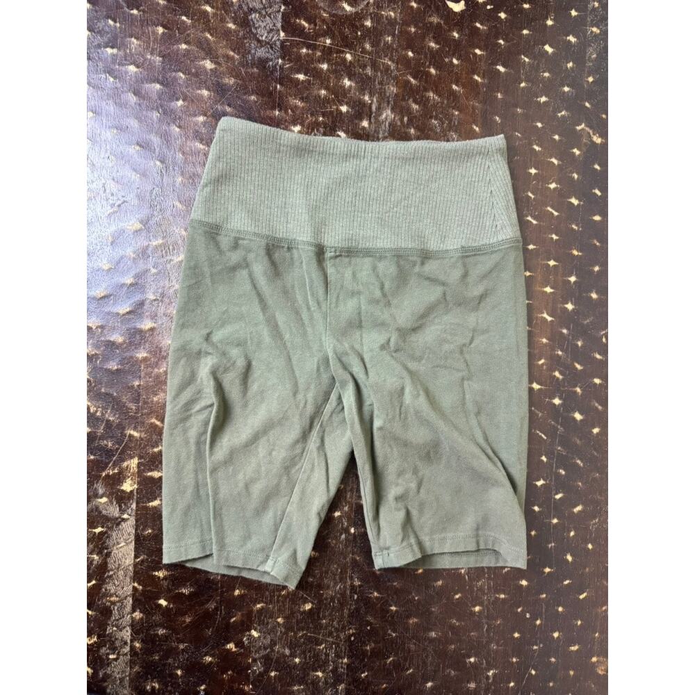 Wild Fable Olive Green High Waisted Ribbed Waist Bike Shorts S
